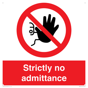strictly no admittance